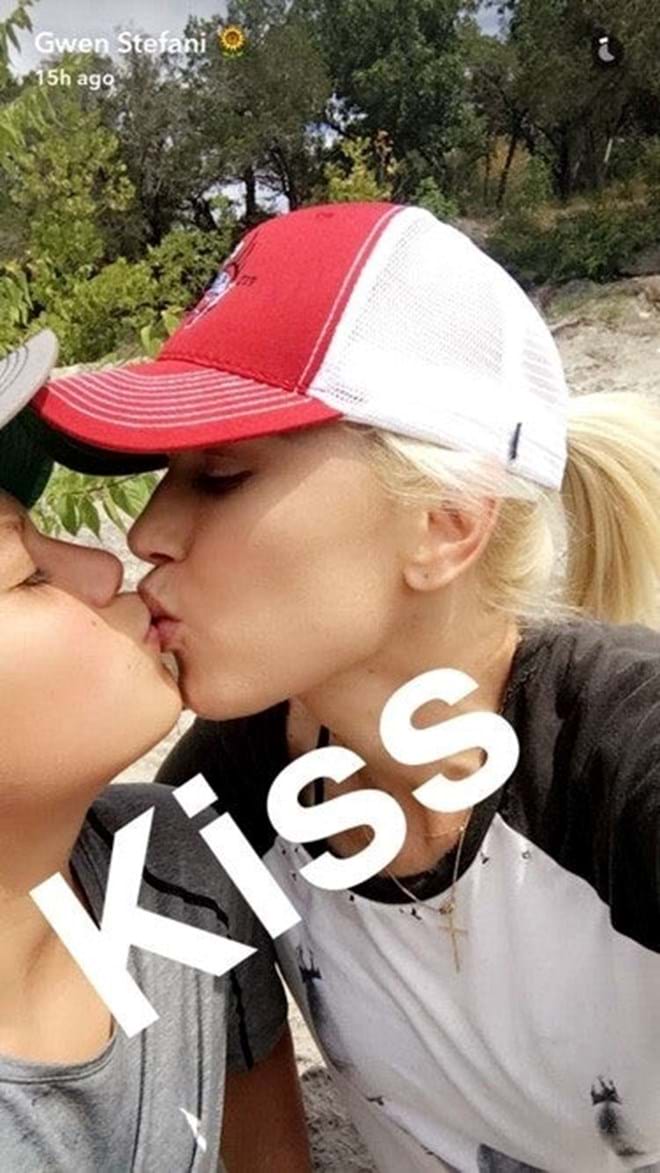 Gwen Stefani com o filho Kingston