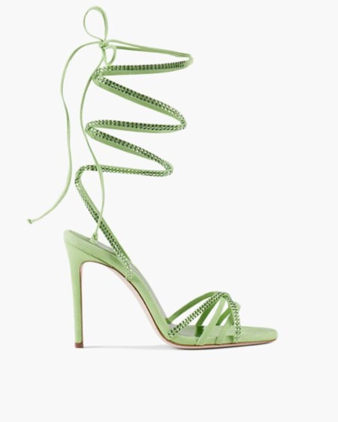 Sandálias Holly Nicole em camurça com cristais, €495, Paris Texas
