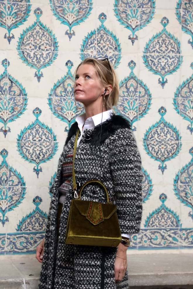 Alexandra Tolstoy na turnê Hagia Sophia a 01 de novembro de 2019 em Istambul, Turquia.