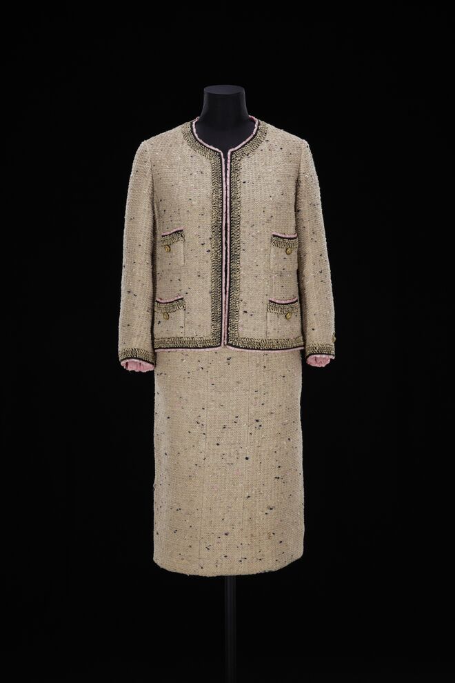 Fato tweed Chanel da coleção de Alta Costura outono/inverno de 1961/62
