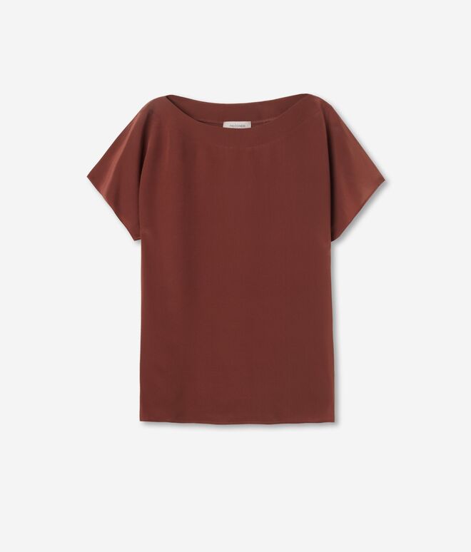 T-shirt em seda e modal, €117, Falconeri