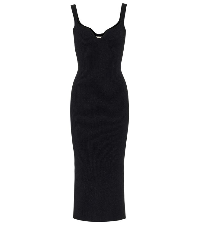 Vestido em malha, €970, Khaite em Mytheresa.com