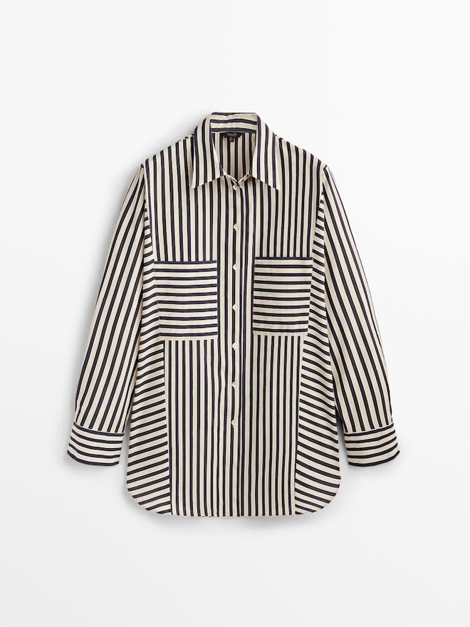 Camisa em algodão, €59,95, Massimo Dutti