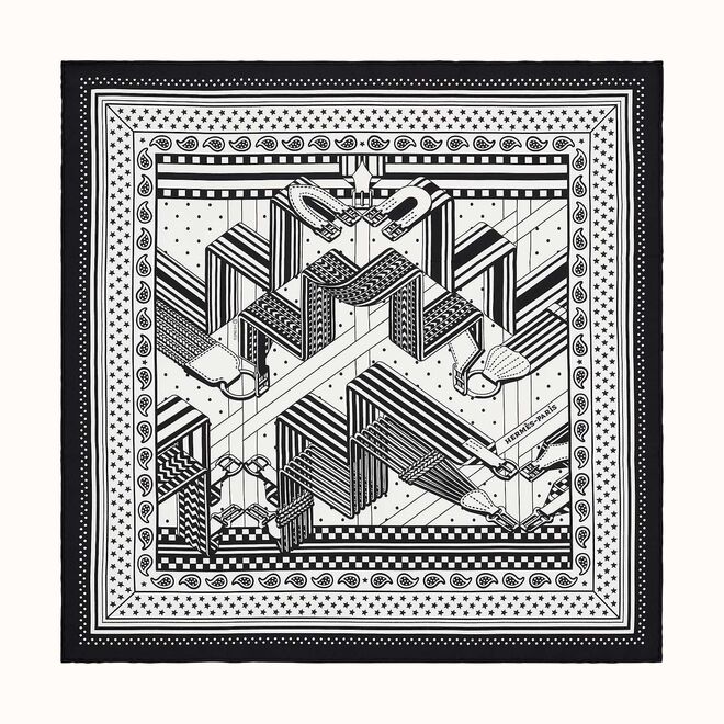 Bandana Sangles en Zigzag 55 em seda, €200, Hermès