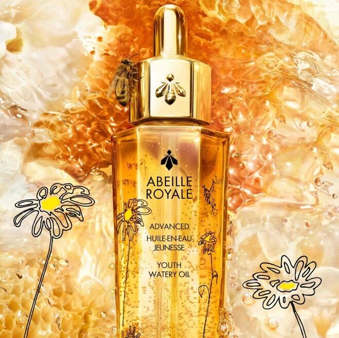 Edição limitada de Youth Watery Oil Abeille Royale, vestido por Tomáš Libertíny