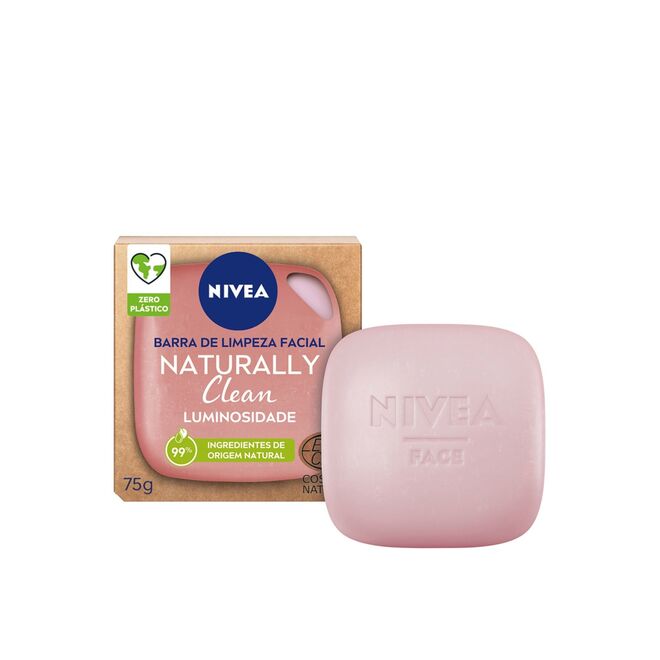 8. Fenómeno Verde – produtos amigos do ambiente | Barra de Limpeza Facial Naturally Clean Luminosidade, Nivea
