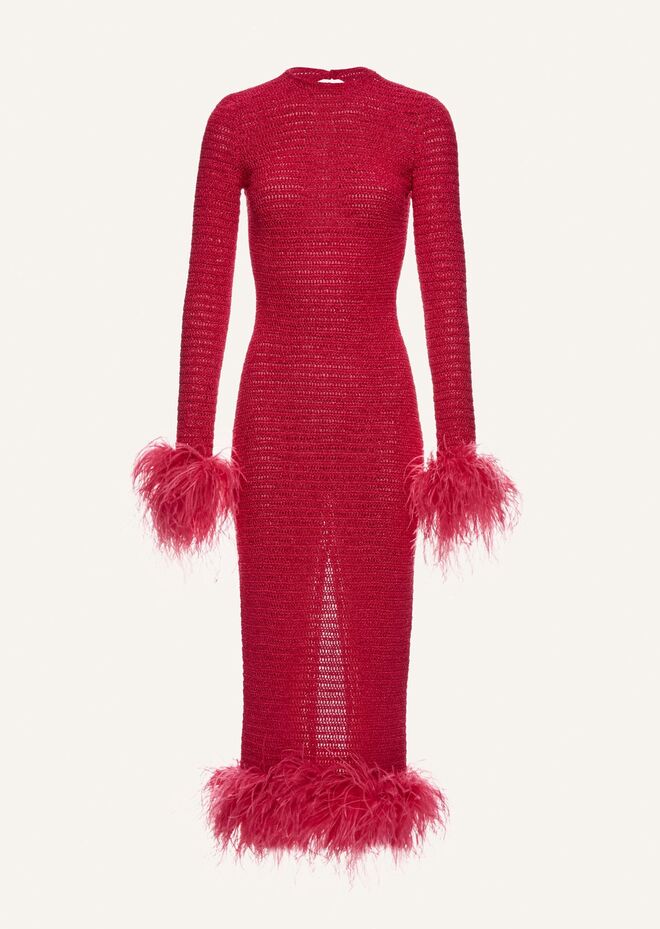 Vestido em crochê com plumas, €2715, Magda Butrym