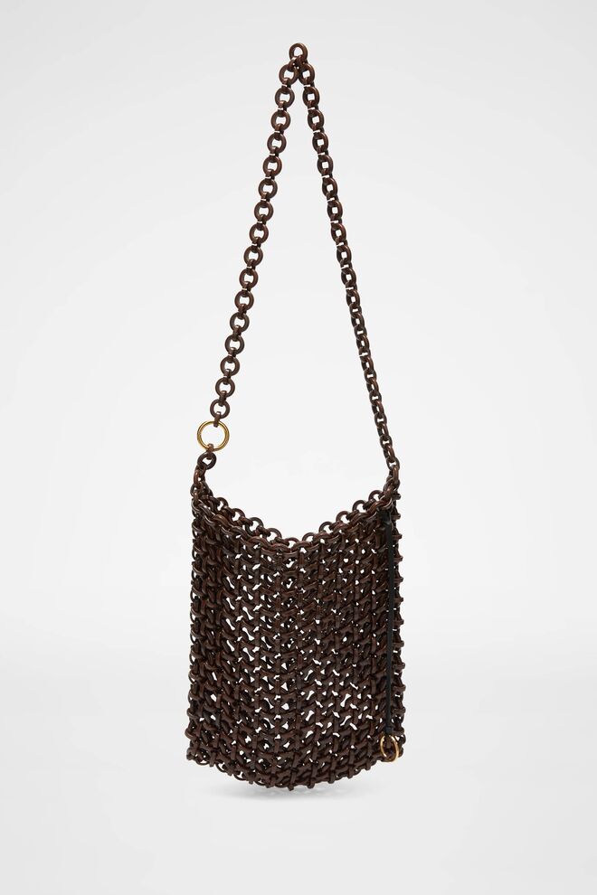 Carteira Link Crossbody Medium em resina 1190, Jil Sander