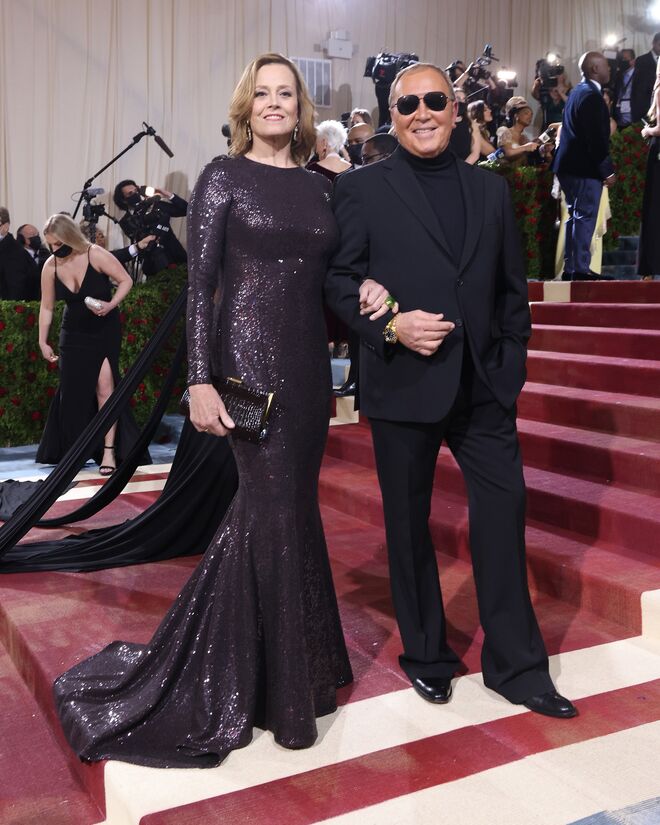 Sigourney Weaver e Michael Kors 