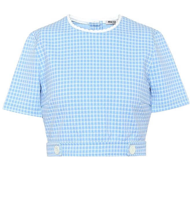 Top em algodão, €390, Miu Miu em Mytheresa.com