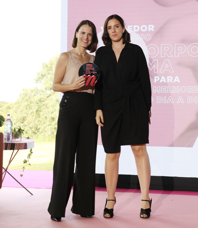 Catarina Pimentel, Brand Manager da marca NUXE, com Rosário Mello e Castro.