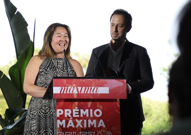 Miguel Pombo, fundador da Ignae, e a CEO Claire.