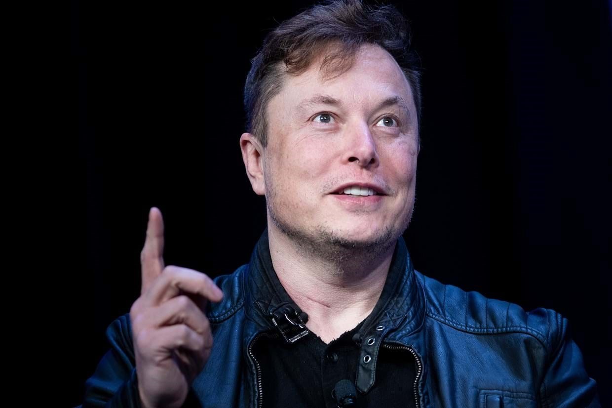 Elon Musk durante a Satellite 2020 no Washington Convention Center, 2020
