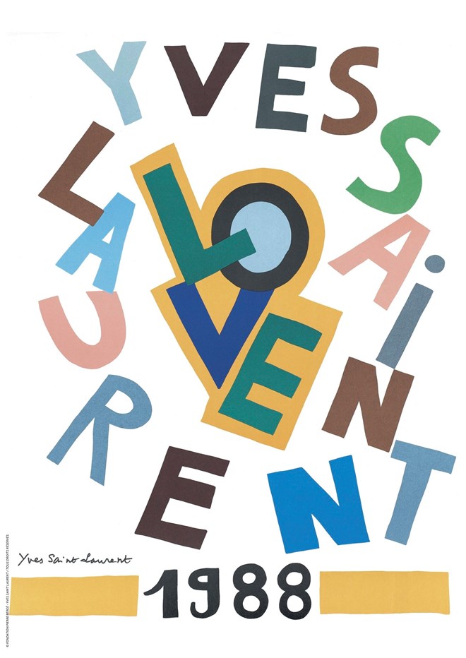 Postal YSL - LOVE