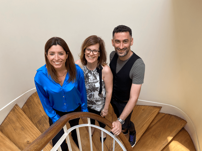 Catarina Barros, Vice-Presidente da Direção do Rastilho, David Silva, Presidente da Direção do Rastilho, e Ana Nunes, Secretária da Direção do Rastilho.