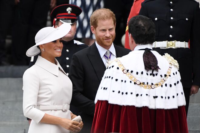 3 de junho - Príncipe Harry e Meghan Markle chegam à Catedral de St. Paul's