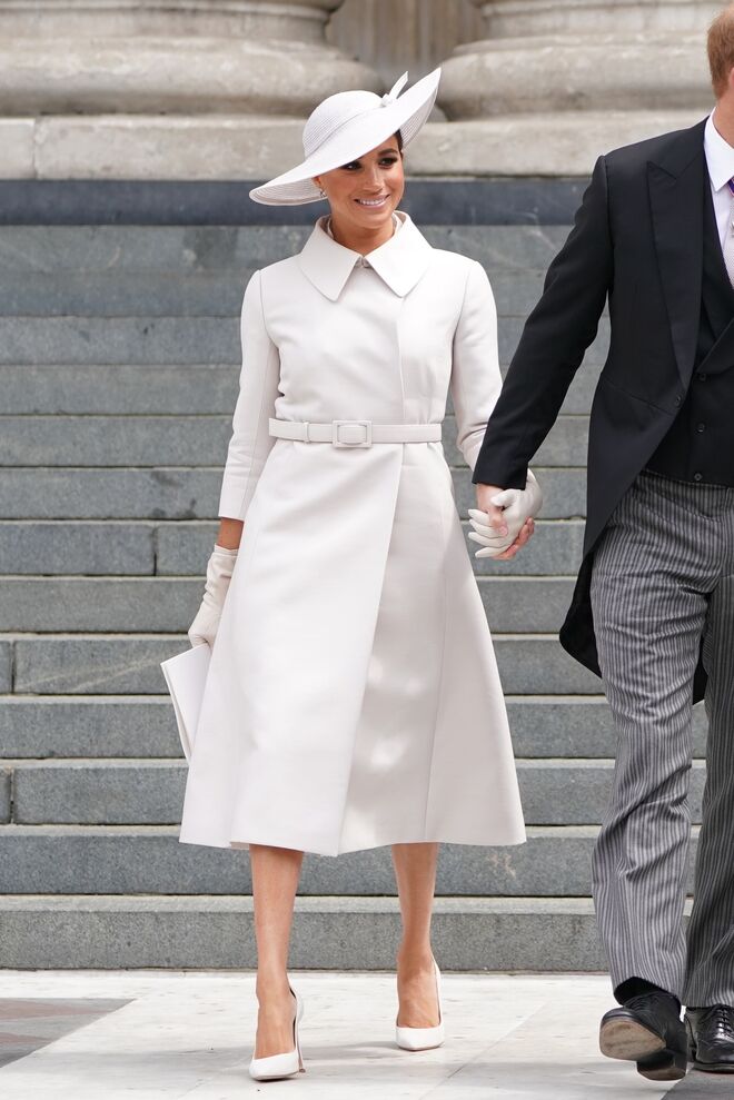 Meghan Markle com conjunto Dior Haute Couture 
