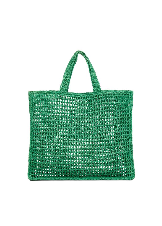 Carteira em rafia, €29,99, Mango.