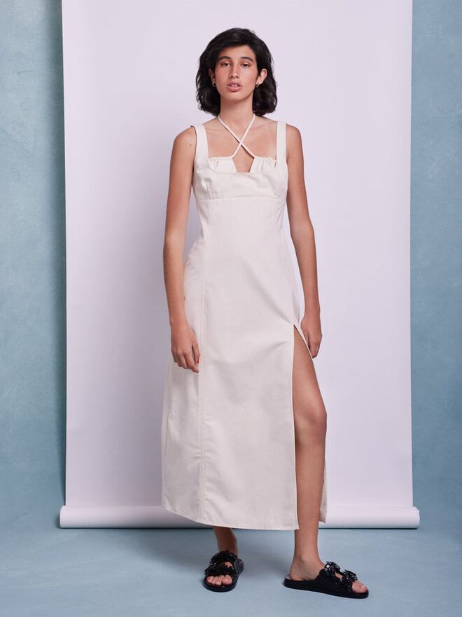 Vestido em algodão, €140, Unflower nas Les Filles.