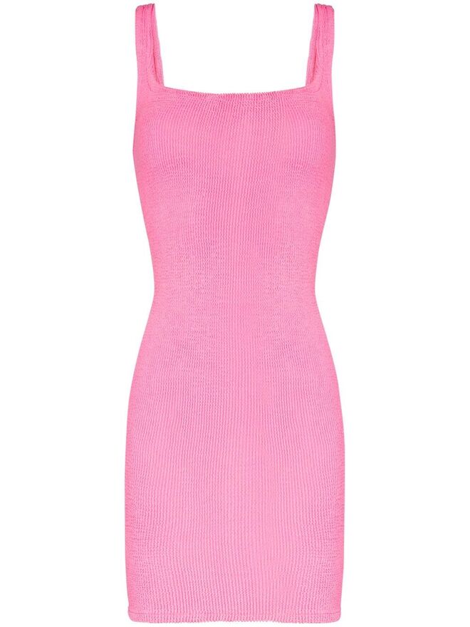 Vestido em malha, €220, Hunza G em Farfetch.com