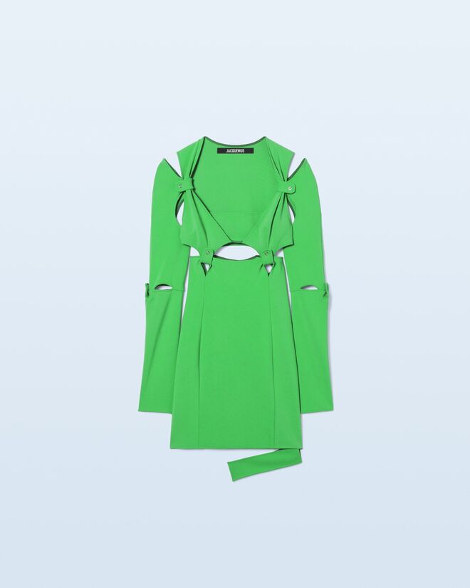 Vestido La robe Mari em malha, €730, Jacquemus.