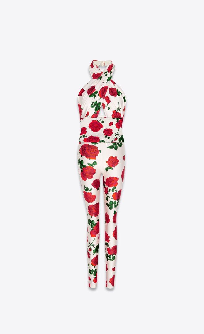 Macacão em malha de seda, €1990, Saint Laurent.