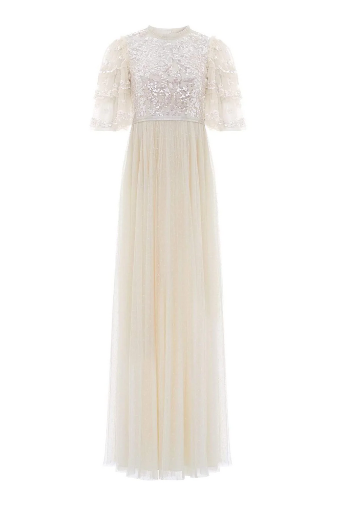 Vestido Seren Bodice Ankle Gown, €330, Needle & Thread