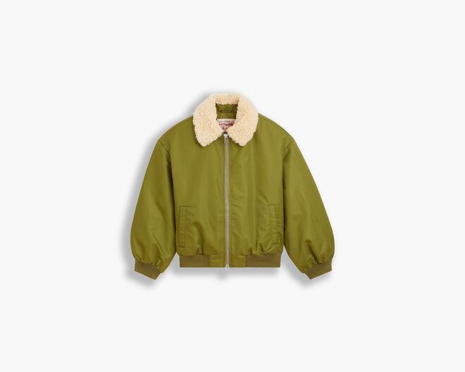 Blusão em nylon com carneira, €160, Levi’s