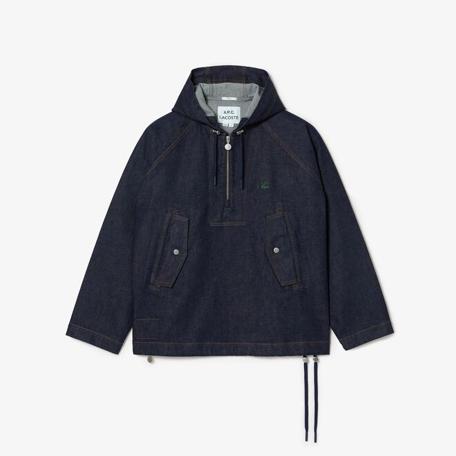 Blusão em ganga, €390, Lacoste x A.P.C