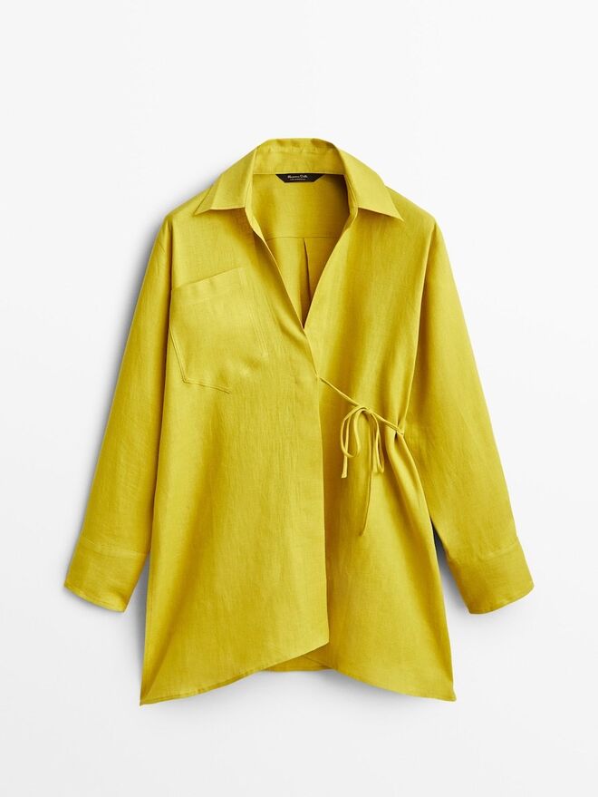 Quimono em linho, €89,95, Massimo Dutti