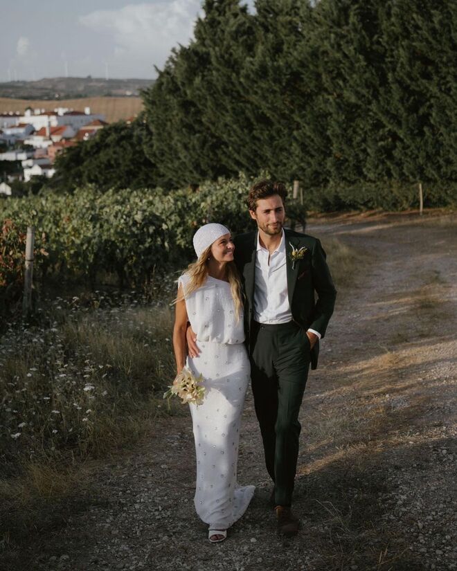 Mafalda Patrício usou sapatos Jimmy Choo e vestido Inuñez Atelier