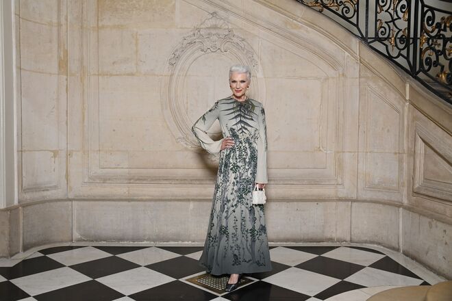 Maye Musk no desfile Dior