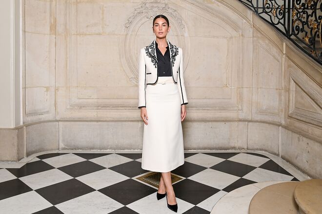 Lily Aldridge no desfile Dior