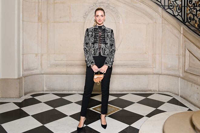 Chiara Ferragni no desfile Dior