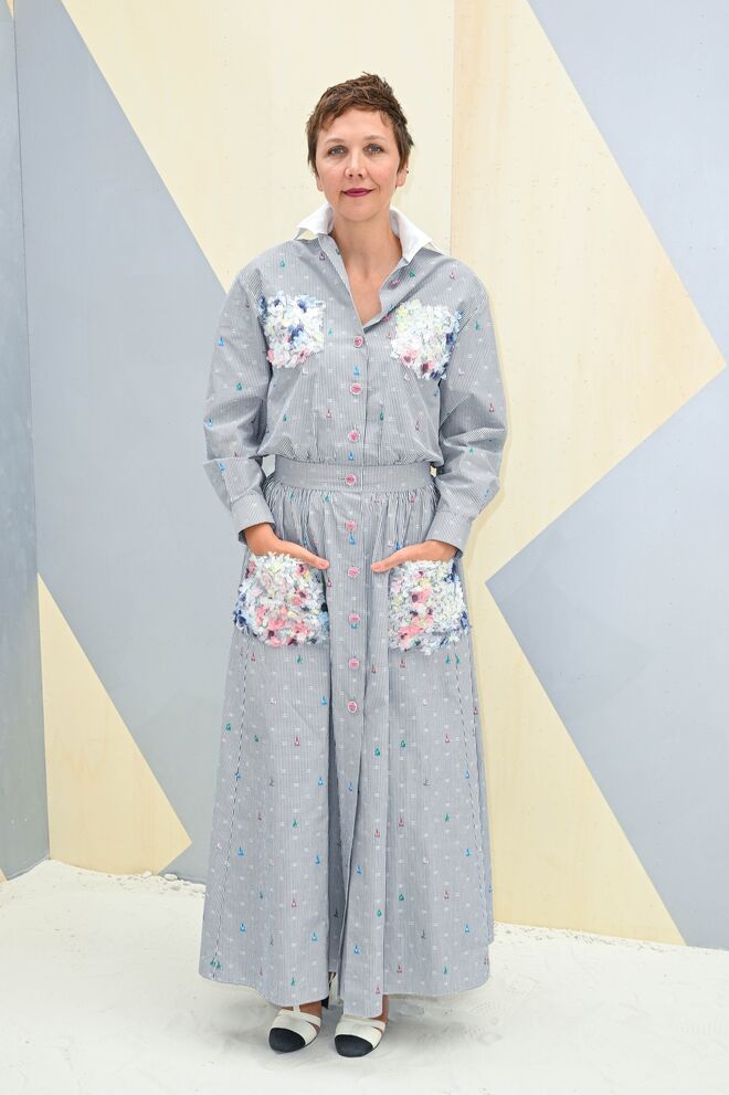 Maggie Gyllenhaa no desfile Chanel