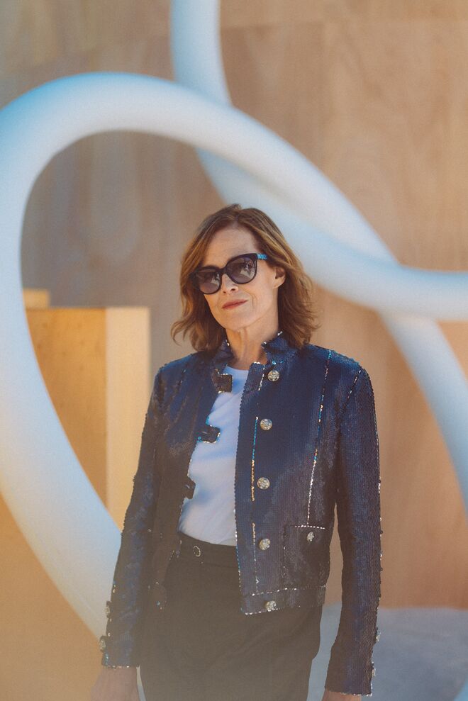 Sigourney Weaver no desfile Chanel
