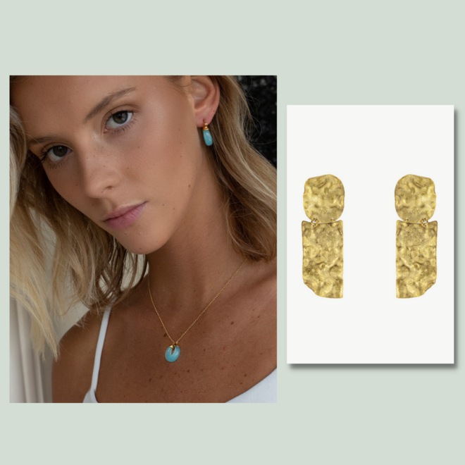 Brincos Isla, €45 e brincos Sand, €59, Mesh