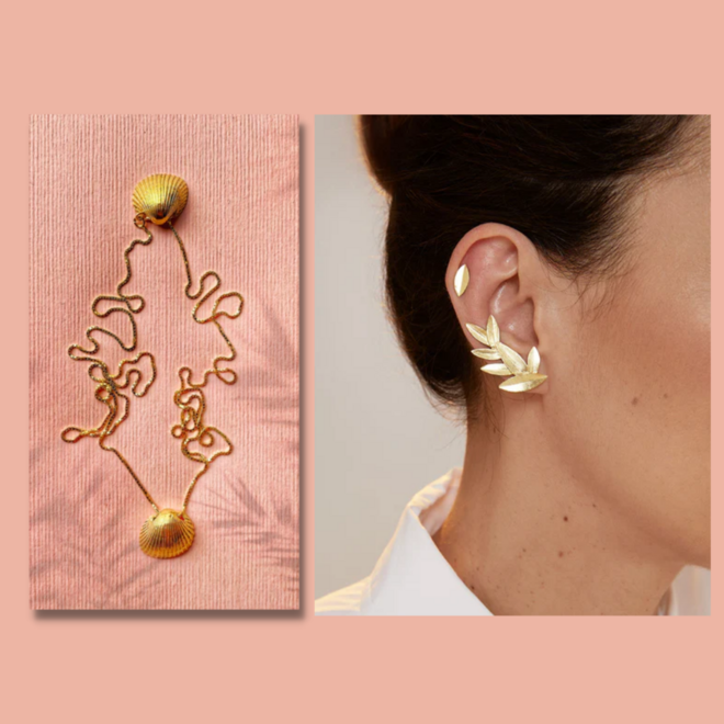 Escapulário ela é do mar, €65 e brincos PBR0078, €60, Oursins