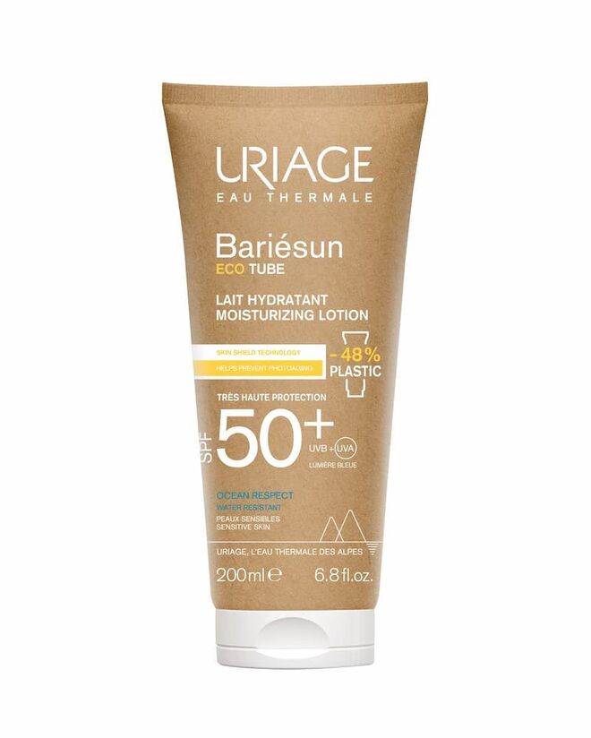 Leite protetor hidratante Bariésun, SPF50+, €18,90, Uriage