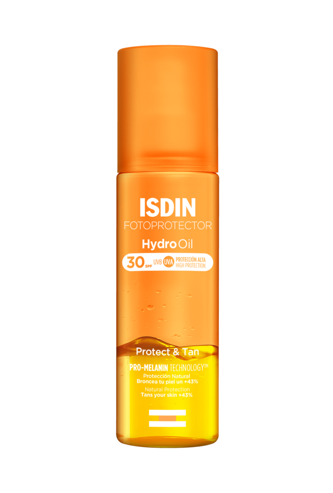 Fotoprotetor corporal bifásico HydroOil SPF30, €25,25, Isdin