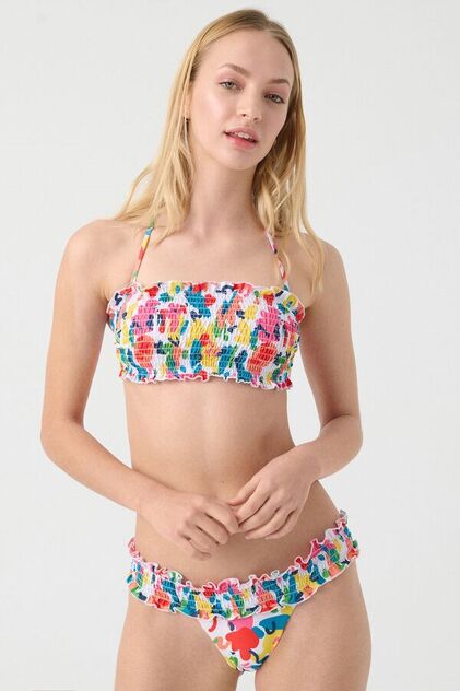 Top de bikini bandeau multicolor