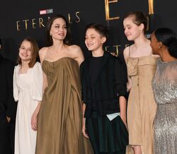 Há um dos filhos de Angelina Jolie praticamente irreconhecível