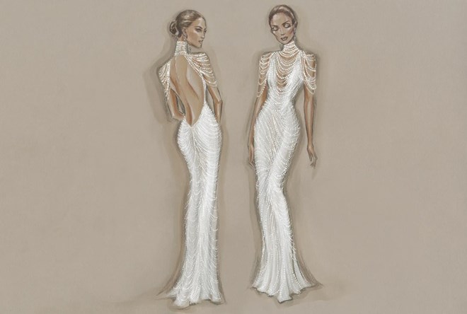 Vestido de noiva Ralph Lauren de Jennifer Lopez