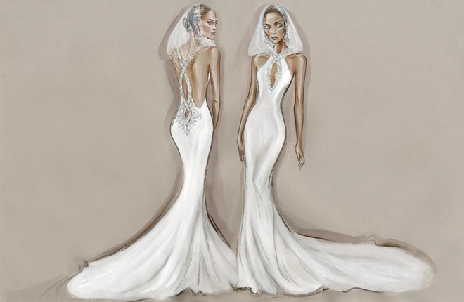 Vestido de noiva Ralph Lauren de Jennifer Lopez