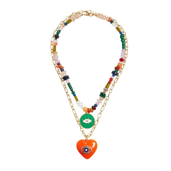 Colar em metal com esmalte, €19,99, Parfois