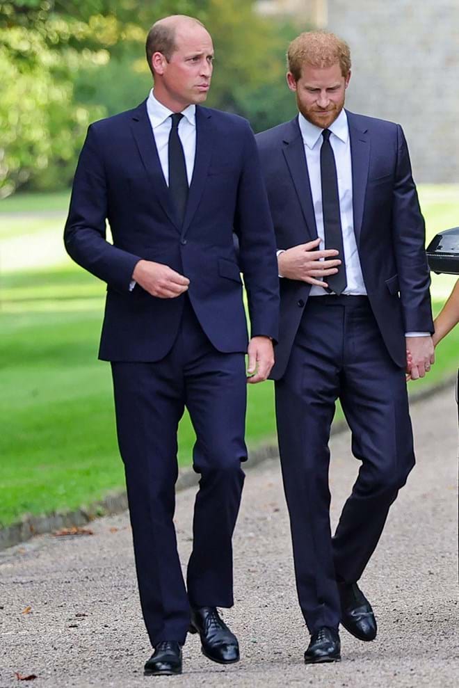 Quando William ou Harry fazem o movimento de fechar o casaco, fazem-no ao mesmo tempo - isso indica uma ligação inconsciente