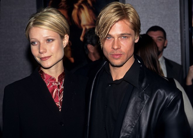Gwyneth Paltrow e Brad Pitt, em 1997