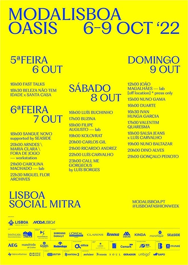 Programação ModaLisboa OASIS