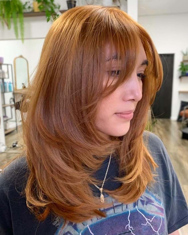 Camadas em forma de C para emoldurar a face