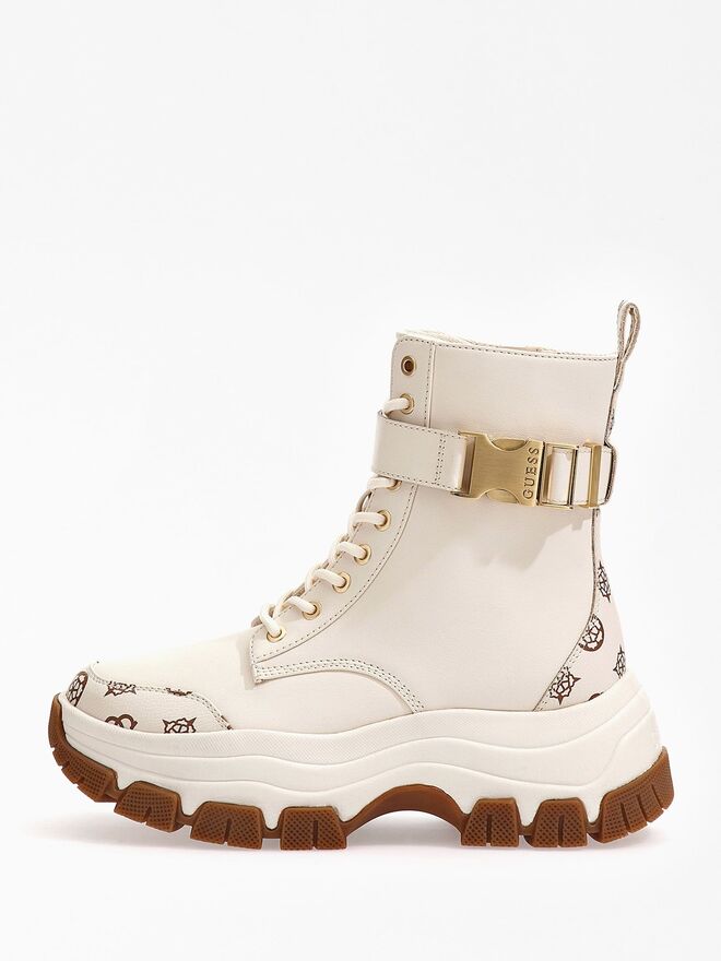 Botas Runner em pele, €150, Guess